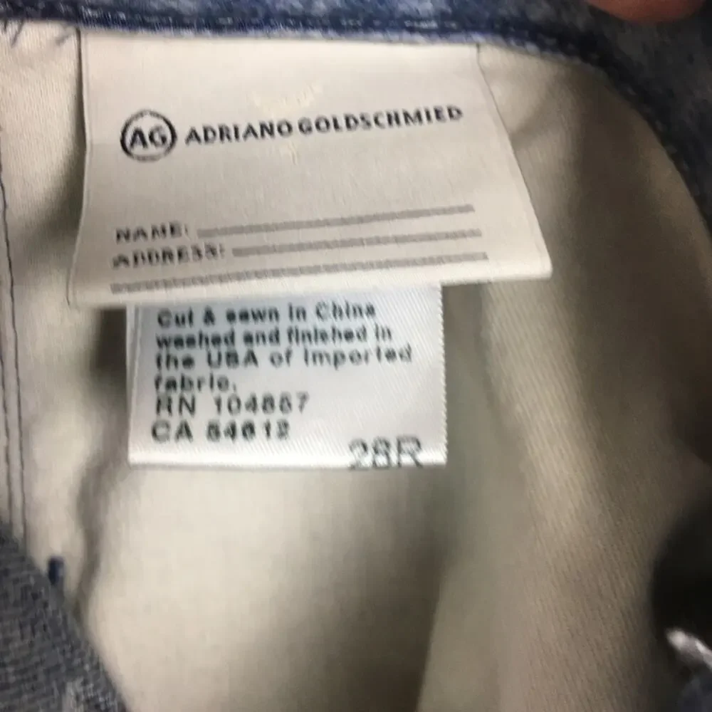 AG The Drew Blue  Straight Leg Boyfriend Printed Denim 28 - Picture 9 of 11